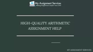 high quality arithmetic assignment help