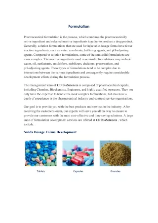formulation