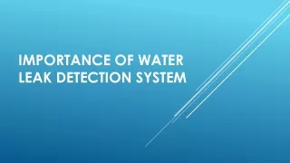 Water Leak Detection Sydney
