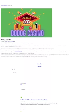 home online casino bodog casino