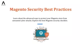 Magento Security Best Practices to Avoid Cyber Attacks
