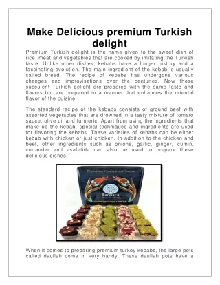 Make Delicious premium Turkish delight