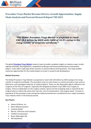 procedure trays market revenue drivers growth