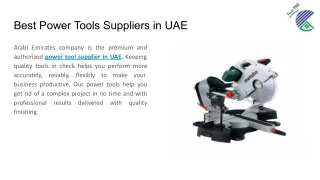 Best Power Tools Suppliers in UAE