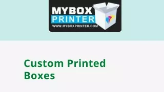 Custom Printed Boxes