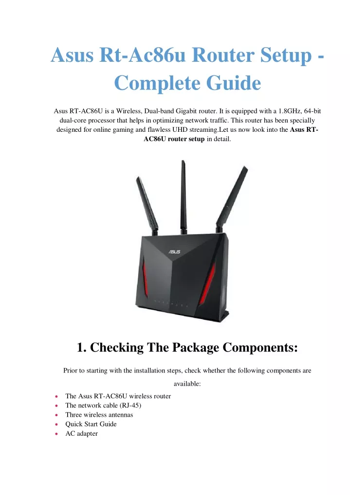 asus rt ac86u router setup complete guide