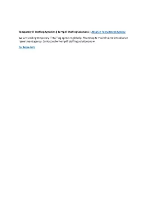 temporary it staffing agencies temp it staffing