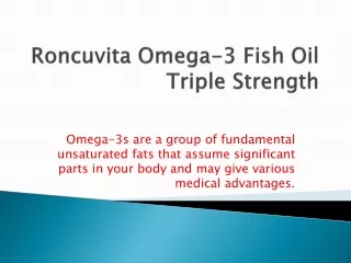 Buy Omega-3 Fish Oil Triple Strength