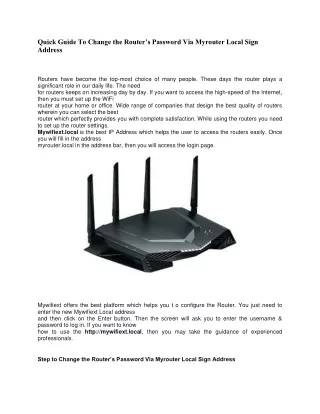 quick guide to change the router s password