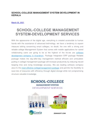 school management system development in kerala-trivandrum