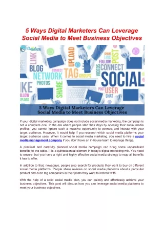 5 ways digital marketers can leverage social