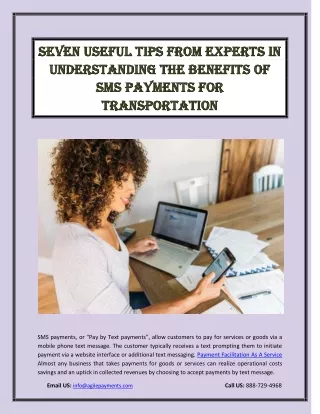 Seven Useful Tips From Experts In Understanding The Benefits Of SMS Payments For Transportation