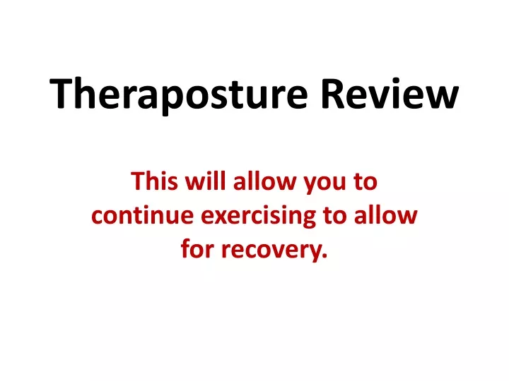 theraposture review