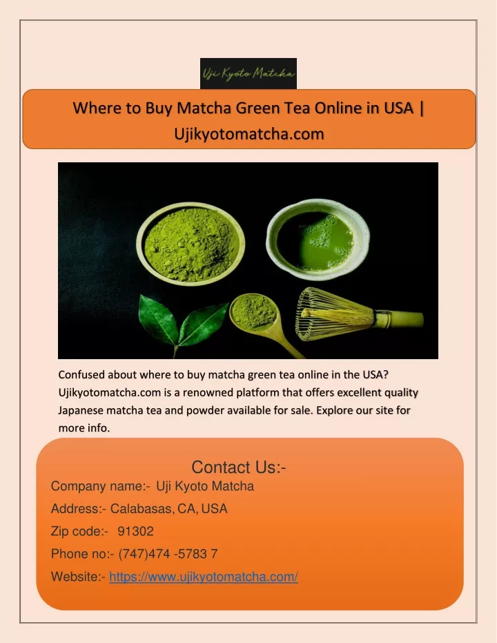 where to buy matcha green tea online