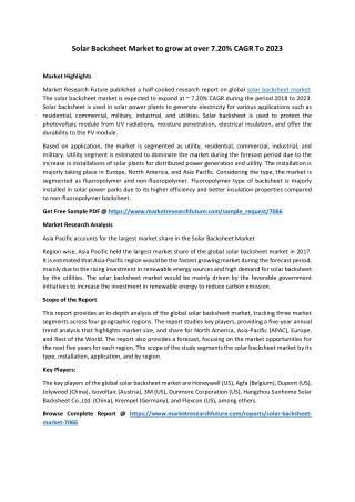 solar backsheet market to grow at over 7 20 cagr