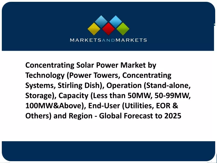 concentrating solar power market by technology