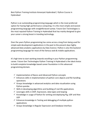 best python training institute ameerpet hyderabad