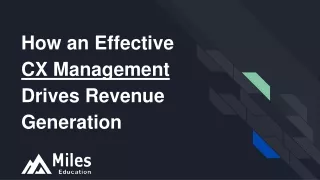 how an effective cx management drives revenue
