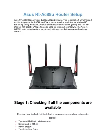 asus rt ac88u router setup