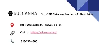 Buy CBD Skincare Products At Best Price