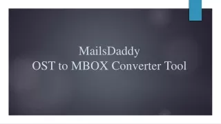 MailsDaddy OST to MBOX Converter