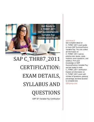 abstract get complete detail on c thr87 2011 exam