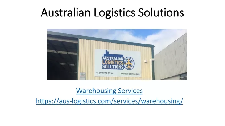 australian logistics solutions