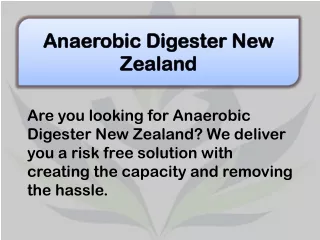Anaerobic Digester New Zealand