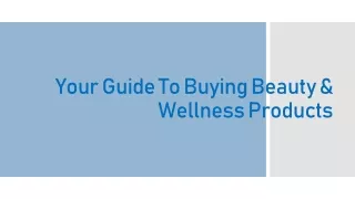 Buy Beauty & Wellness Products