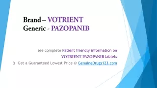 brand votrient generic pazopanib