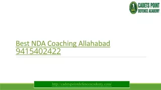 Best NDA Coaching Allahabad