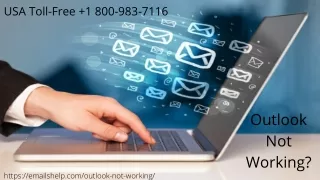Facing Outlook Not Working issue | 18009837116
