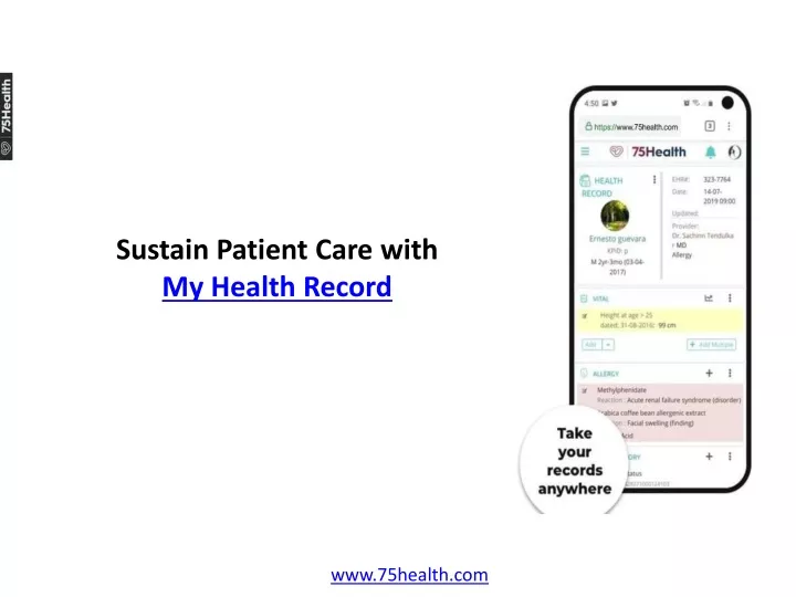 sustain patient care with my health record