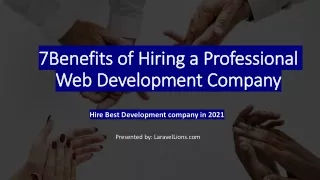 Benefits of Hiring a Professional Web Development Company in 2021