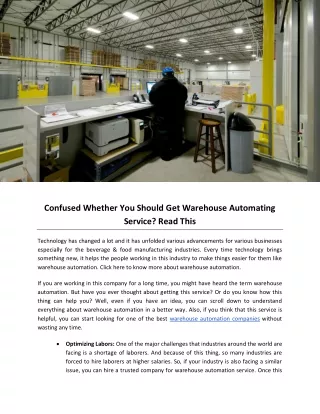 confused whether you should get warehouse