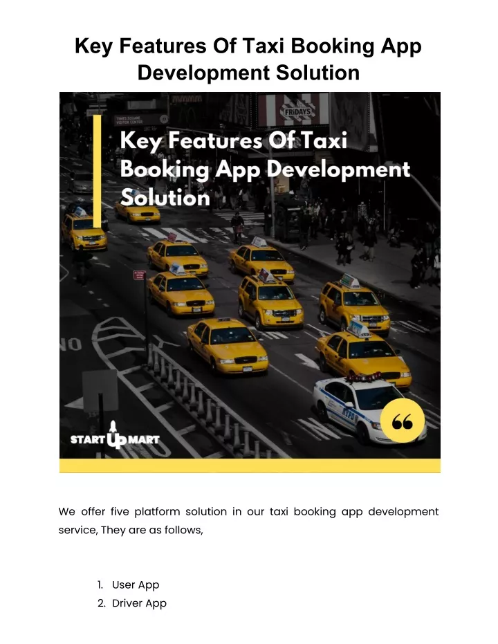 key features of taxi booking app development