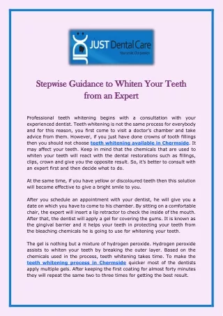 stepwise guidance to whiten your teeth stepwise