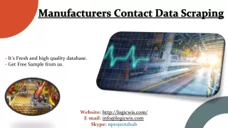 Manufacturers Contact Data Scraping