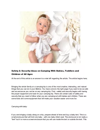 Safety_&_Security_Ideas_on_Camping_With_Babies__Toddlers_and_Children_of_All_Ages