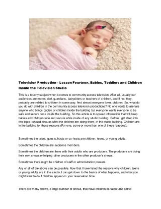 Television_Production_-_Lesson_Fourteen__Babies__Toddlers_and_Children_Inside_the_Television_Studio