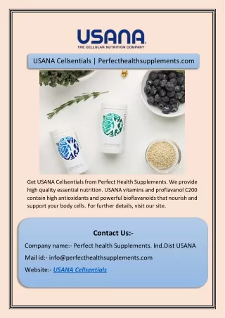 usana cellsentials perfecthealthsupplements com