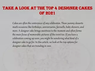 take a look at the top 4 designer cakes of 2021