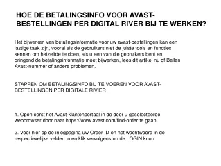 hoe de betalingsinfo voor avast bestellingen
