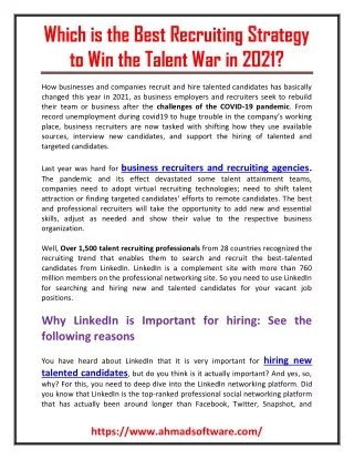 which is the best recruiting strategy