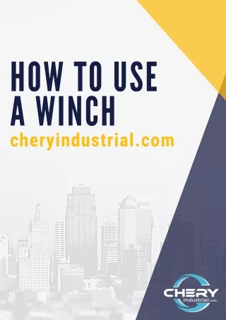 How to use a winch