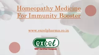 Homeopathy Medicine For Immunity Booster