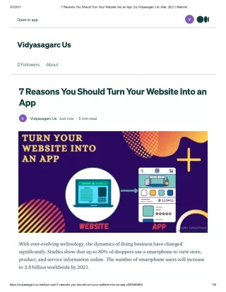 7 Reasons You Should Turn Your Website Into an App