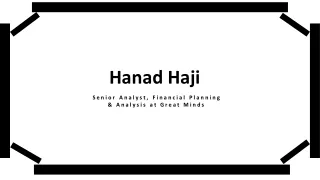 Hanad Haji - Highly Skilled in Developing Cross-functional Teams
