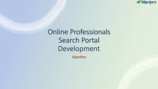 online professionals search portal development