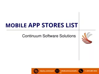 Mobile App Stores List Guide